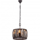 Oryginalna lampa wisząca z dużymi, bursztynowymi kryształami Vitaluce VE5218-1/4