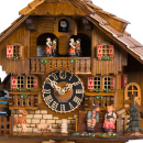 Oryginalny zegar z tancerzami i kukułką Hones 40 cm HS-638T