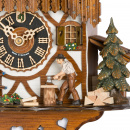 Oryginalny zegar z tancerzami, kołem młyńskim i kukułką Hones 28 cm HS-678T