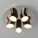 Oświetlenie okrągłe sufitowe - industrialne LED czarny chrom 609013605