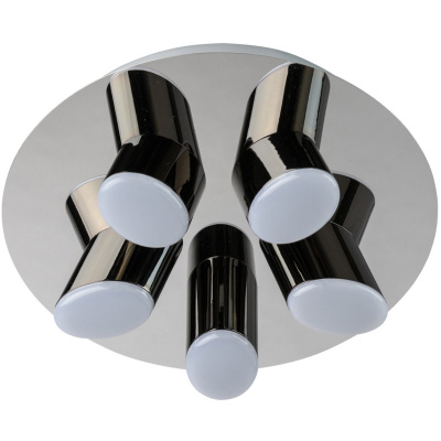 Oświetlenie okrągłe sufitowe - industrialne LED czarny chrom 609013605