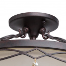 Oświetlenie sufitowe czarny metal i matowe szkło CHIARO 382010703