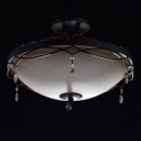 Oświetlenie sufitowe czarny metal i matowe szkło CHIARO 382010703