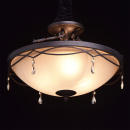 Oświetlenie sufitowe czarny metal i matowe szkło CHIARO 382010703