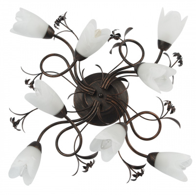 Oświetlenie w secesyjnym stylu z bogatymi florystycznymi zdobieniami 323013708