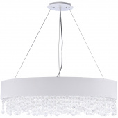 Owalna lampa wisząca z kryształowymi zawieszkami Manfred Maytoni Modern MOD600PL-09W