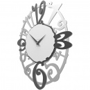 Owalny zegar ścienny Michelle CalleaDesign aluminium / szary / biały 10-129-3