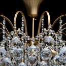 Ozdobny żyrandol w mosiężnym kolorze z kryształami do salonu jadalni Pearls 232016506