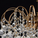 Ozdobny żyrandol w mosiężnym kolorze z kryształami do salonu jadalni Pearls 232016506