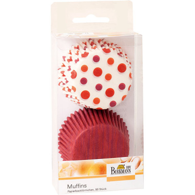 Papilotki do muffinów Birkmann czerwone 441 095