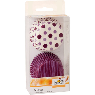 Papilotki do muffinów Birkmann fioletowe 441 057