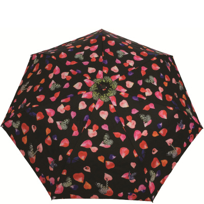 Parasol damski płatki kwiatów i motyle, składany, automatyczny Smati Paris USA1551