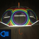 Parasol dziecięcy tęcza, odblaskowa obwódka Smati Paris UBUL3468