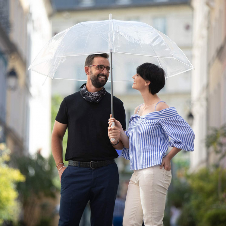 Parasol przezroczysty duży, golfowy Smati Paris