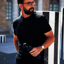 Parasol granatowy, składany Smati Paris USA21888