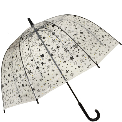 Parasol młodzieżowy, przezroczysty w gwiazdy Smati Paris UBUL5400