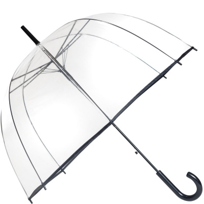 Parasol przezroczysta czasza z czarną rączką Smati Paris UBUL3496