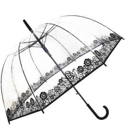 Parasol przezroczysta kopuła z koronkowym wzorem Dentelle Smati Paris UBUL6133