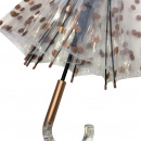 Parasol przezroczysty, dzwonkowy w miedziano-złote kropki Smati Paris UBUL6060