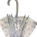 Parasol przezroczysty w srebrne kropki Smati Paris UBUL5050