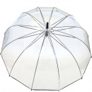 Parasol przezroczysty z czarną opaską i rączką Smati Paris UBUL1312