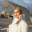 Parasol srebrny, metalizowany z efektem lustrzanym Smati Paris UBUL2900