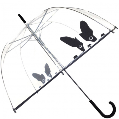Parasol transparentny, dzwonkowy, Pies Smati Paris UBUL2495