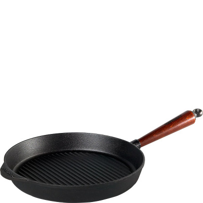 Patelnia do grillowania z drewnianą rączką Natural Skeppshult 28cm 0028T