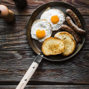 Patelnia do naleśników 24 cm stalowa, nieprzywieralna de Buyer Mineral B Bois D-5715-24