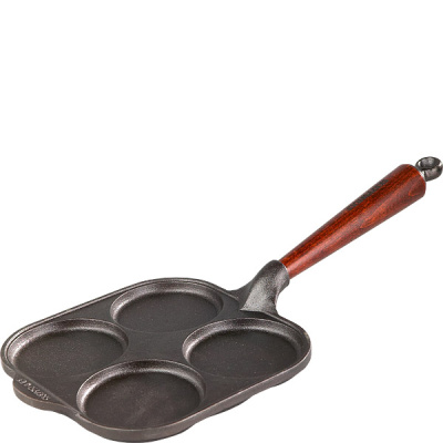 Patelnia do smażenia jaj z drewnianą rączką Skeppshult 20x20cm 0019T