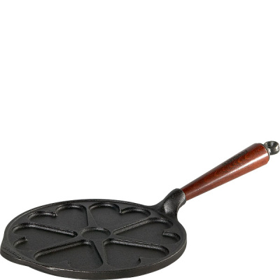 Patelnia do smażenia naleśników serduszek z drewnianą rączką Skeppshult 23cm 0038T