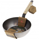 Patelnia głęboka 24 cm stal węglowa de Buyer Mineral B Bois D-5714-24