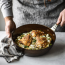 Patelnia głęboka 28 cm żelazna de Buyer Mineral B Bois Profesjonalna D-5684-28