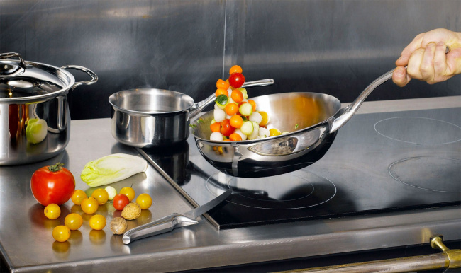 Patelnia głęboka stalowo-aluminiowa