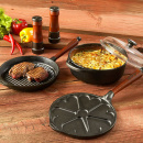 Patelnia głęboka ze szklaną pokrywą Natural Skeppshult 25cm 0120T