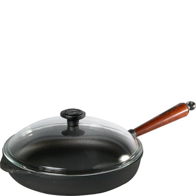 Patelnia głęboka ze szklaną pokrywą Natural Skeppshult 28cm 0130T