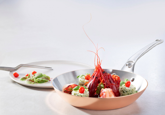 Patelnia miedziana duża 32 cm