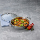 Patelnia stalowa do serwowania z pokrywą 28 cm Flavoria Kela KE-10186