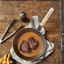 Patelnia stalowa z powłoką z wosku pszczelego de Buyer Mineral B Bois 28 cm D-5710-28