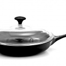 Patelnia żeliwna emaliowana z pokrywką Chasseur 28 cm czarna 3129-01