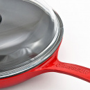 Patelnia żeliwna emaliowana z pokrywką Chasseur 28 cm czerwona 3129-08