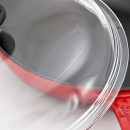 Patelnia żeliwna emaliowana z pokrywką Chasseur 28 cm czerwona 3129-08