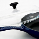 Patelnia żeliwna emaliowana z pokrywką Chasseur 28 cm kobaltowa 3129-09