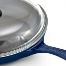 Patelnia żeliwna emaliowana z pokrywką Chasseur 28 cm kobaltowa 3129-09