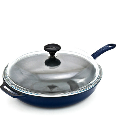 Patelnia żeliwna emaliowana z pokrywką Chasseur 28 cm kobaltowa 3129-09