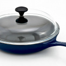 Patelnia żeliwna emaliowana z pokrywką Chasseur 28 cm kobaltowa 3129-09
