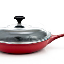 Patelnia żeliwna emaliowana z pokrywką Chasseur 28cm wiśniowa 3129-03
