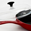 Patelnia żeliwna emaliowana z pokrywką Chasseur 28cm wiśniowa 3129-03