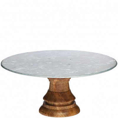 Patera na ciasto z drewna mango w stylu industrialnym Kitchen Craft INDCSTAND