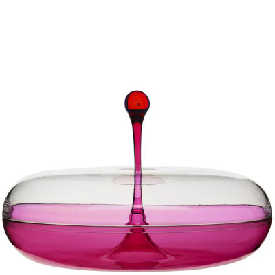 Patera na ciasto z pokrywą Sagaform Happy Days różowa SF-5016246